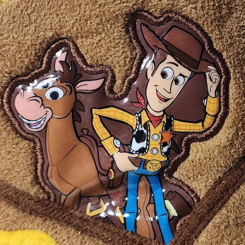 Toddler Boys Toy Story Woody Bullseye Plush Boot Slippers. Size 9/10
